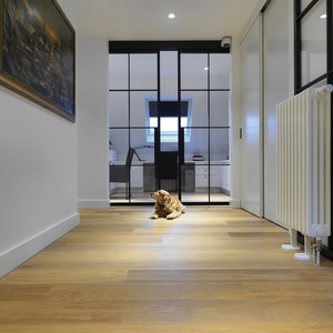 retro steellook interieur en parket